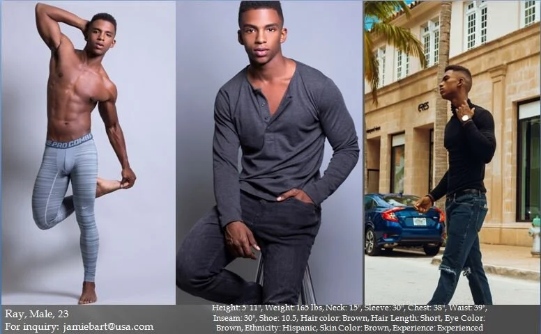 Male model card
